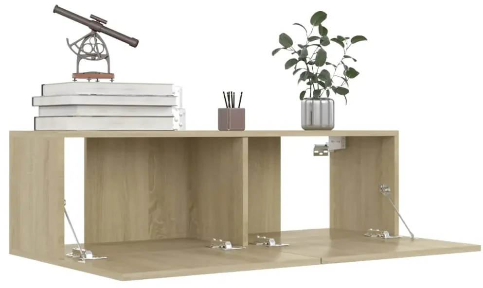 Set porta tv 6 pz rovere sonoma in truciolato