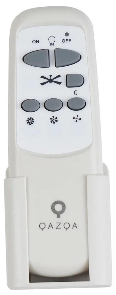 Ventilatore da soffitto nero 132 cm con LED e telecomando - Cool Anello