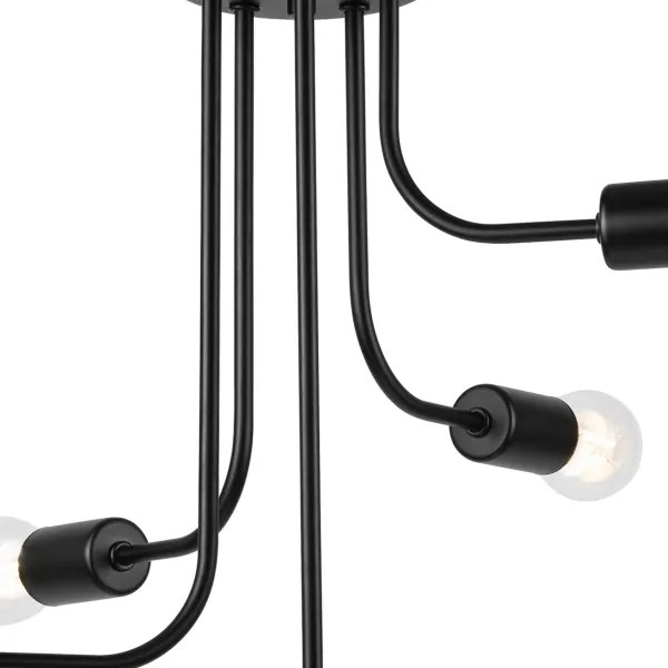 Lampadario a plafone TRINITY 5xE27/15W/230V nero