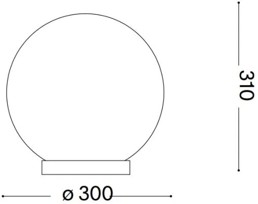 Ideal Lux - Lampada da tavolo CARTA 1xE27/25W/230V diametro 30 cm bianco