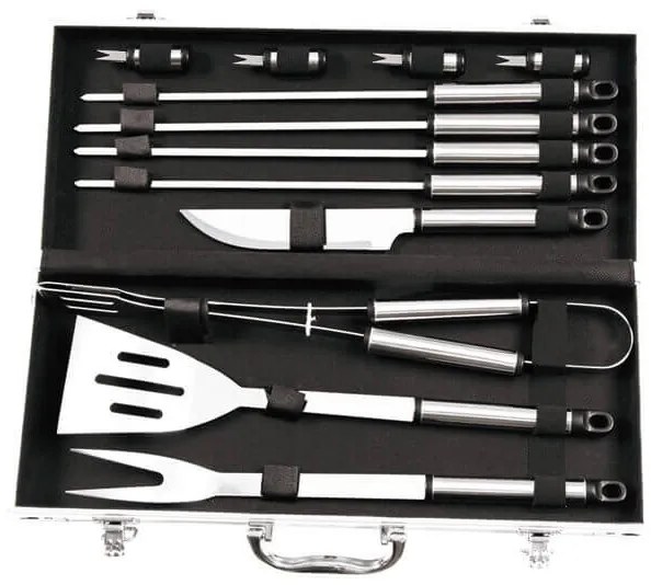 Valigetta attrezzi per barbecue con 14 accessori