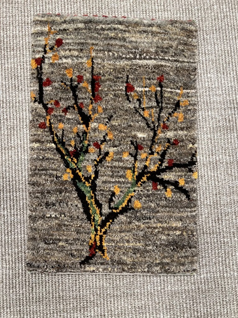 Gabbeh Tappeto persiano 60 x 40 Grigio (Iran) Annodato A Mano