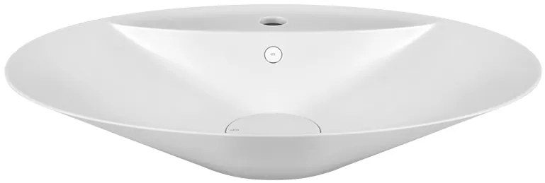 Lavabo Da Appoggio 73.9x49.5 in Cristalplant Bianco Opaco Cono 45905 Gessi