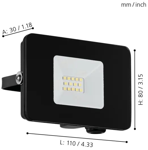 Eglo 97455 - Riflettore LED FAEDO 3 LED/10W/230V