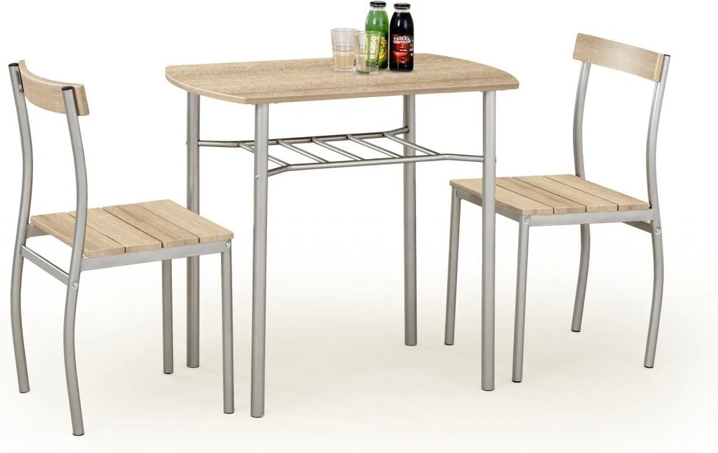 Set tavolo Lance + 2 sedie in rovere