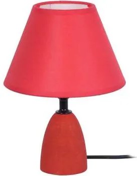 Tosel  Lampade d’ufficio lampada da comodino tondo legno rosso  Tosel