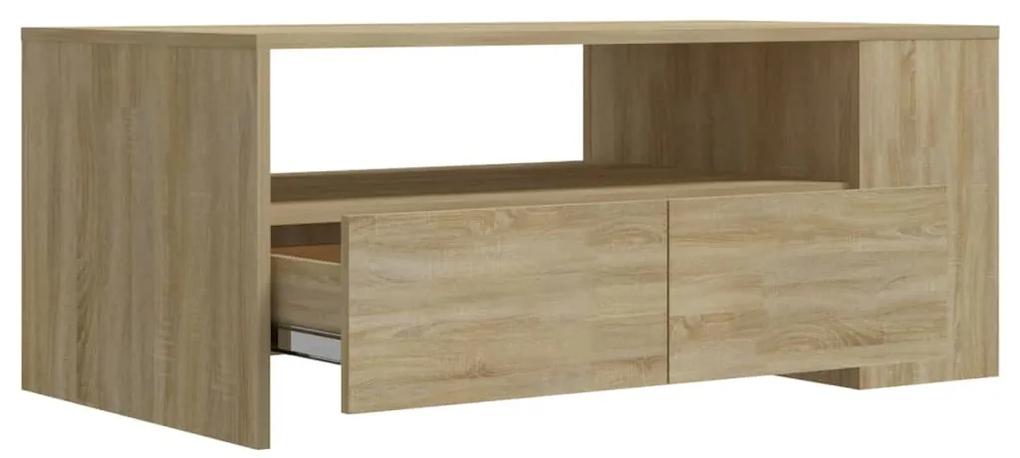 Tavolino da salotto rovere sonoma 102x55x42cm legno compensato