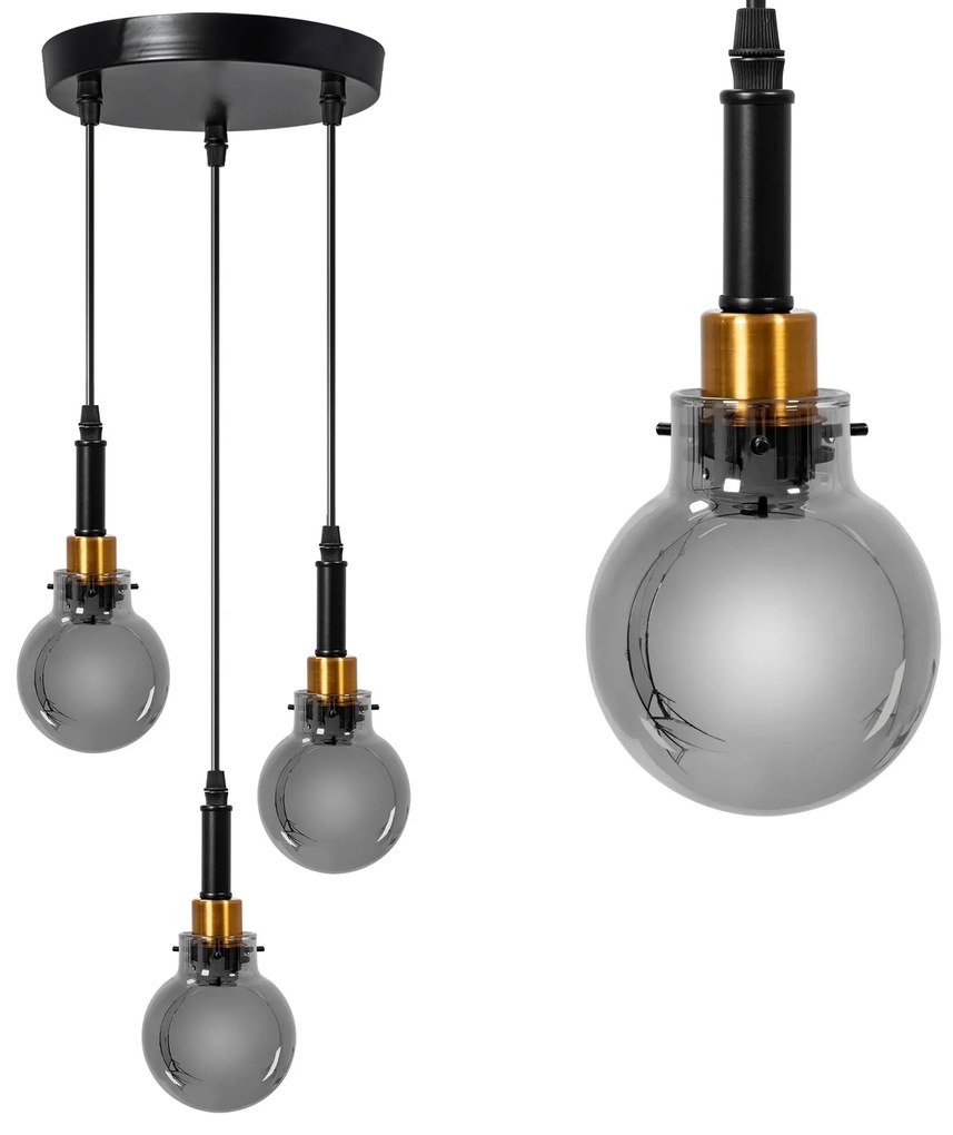 Lampada APP1125-3CP Black Gold