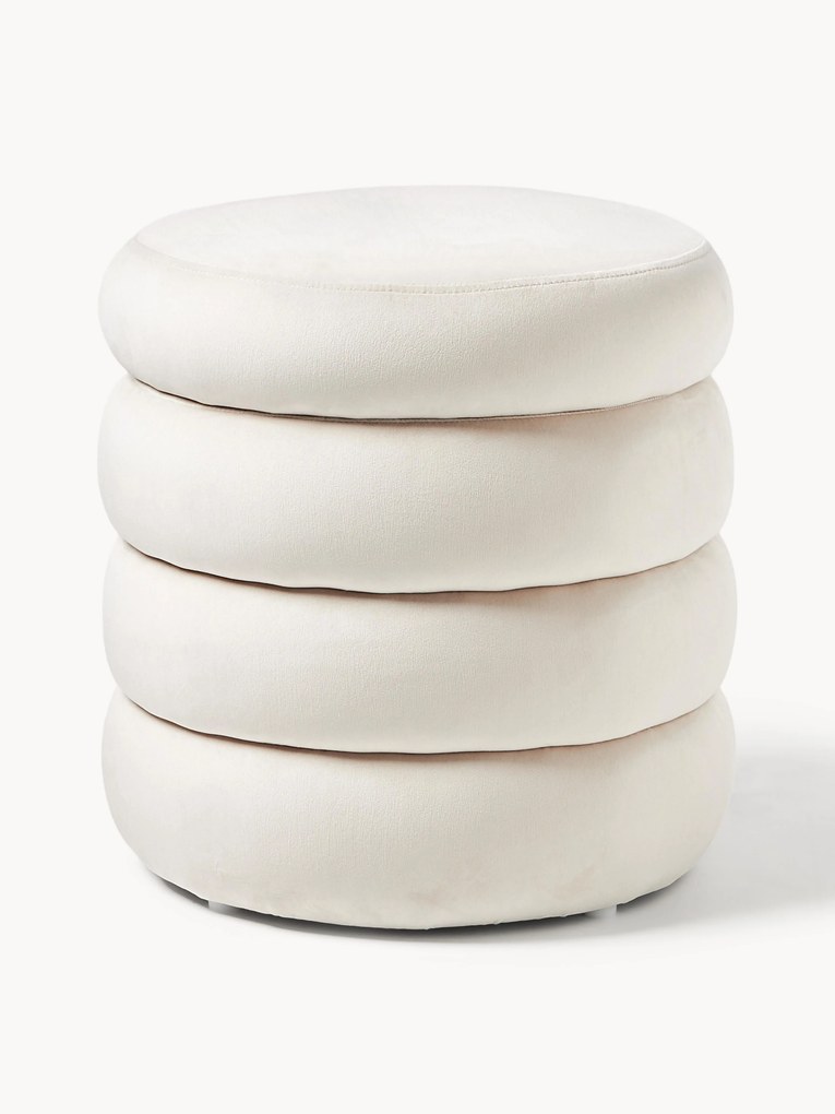 Pouf contenitore in velluto Alto