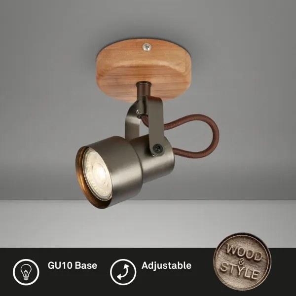 Brilo - Faretto LED TAHUN 1xGU10/5W/230V 3000K marrone