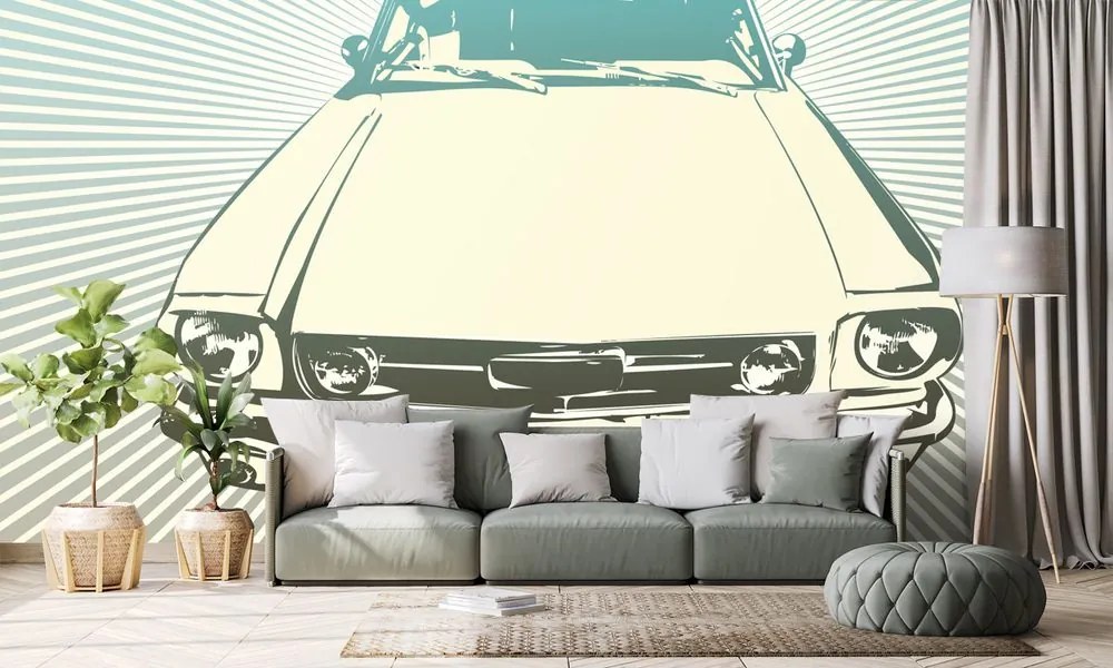 Carta da parati autoadesiva – Pop art auto