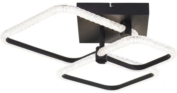 Brilliant - Plafoniera LED dimmerabile AYDIN LED/34W/230V nera + telecomando