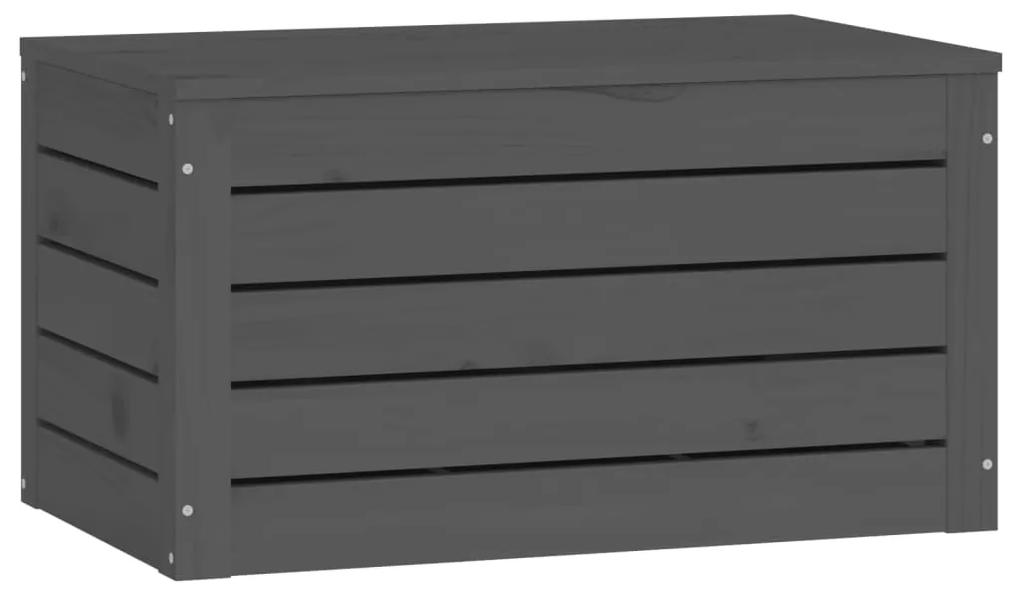 Contenitore portaoggetti grigio 59,5x36,5x33cm massello di pino