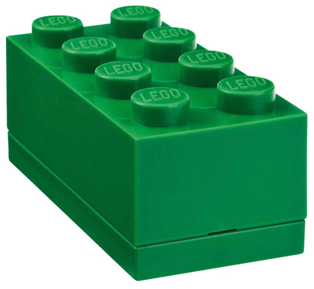 Mini scatola verde rettangolare Lego