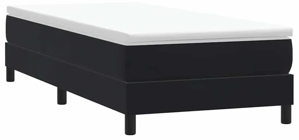 Giroletto A Molle Senza Materasso Nero 80x210 Cm Velluto /