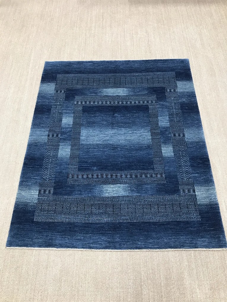 Loribaft Tappeto 190 x 160 Blu (Iran) Annodato A Mano
