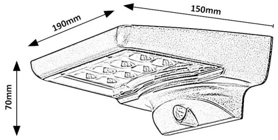 Rabalux 77014 - Luce solare a LED con sensore MOSELLE LED/4W/3,7V IP44