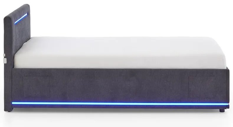 Letto da bambini grigio scuro imbottito rete non inclusa 120x200 cm Circle – Meise Möbel