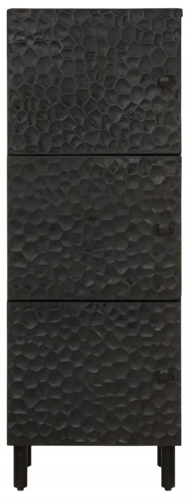 Credenza nera 40x33x110 cm in legno massello di mango