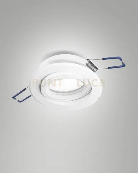 Narka faretto incasso tondo orientabile d.8,2cm h2,5 bianco attacco...