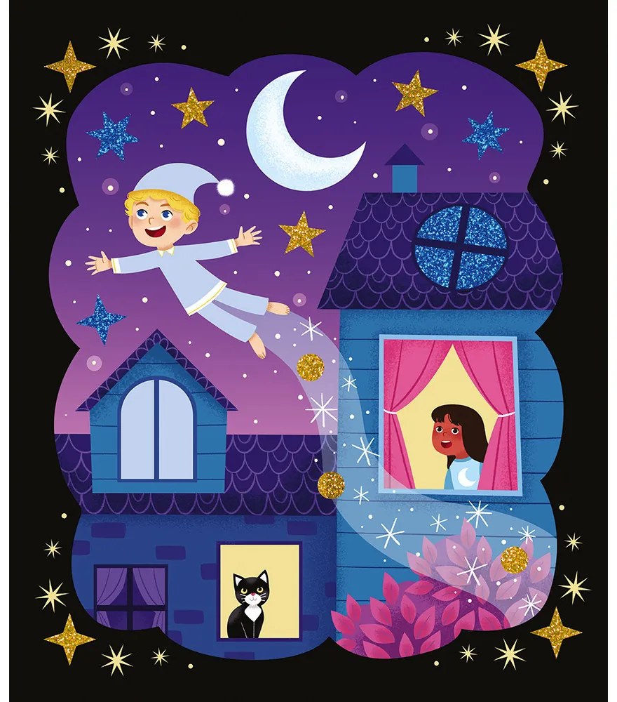 Sabbia fosforescente e glitter « Notte magica »