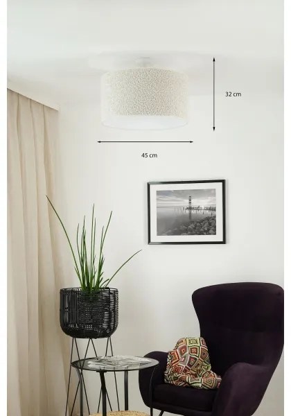 Brilagi - Lampadario a plafone BOUCLE ROLLER 1xE27/15W/230V diametro 45 cm color crema