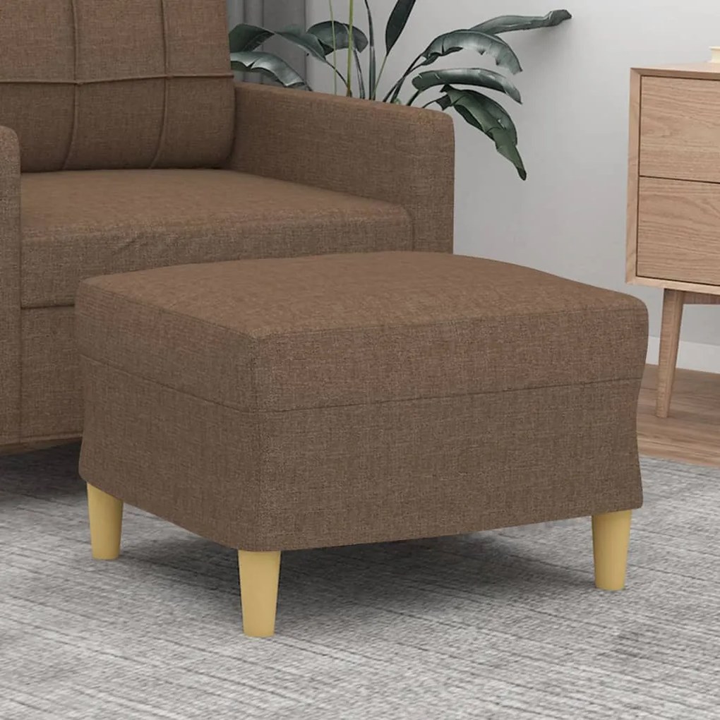 Poggiapiedi Marrone 60x50x41 Cm İn Tessuto /