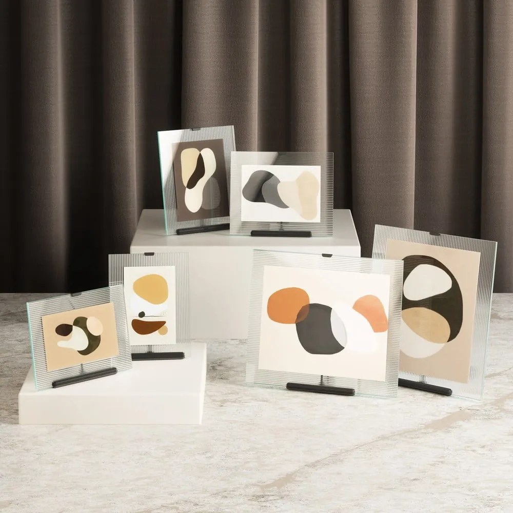 Cornice nera in vetro verticale con sostegno 19x23 cm Flute – Umbra