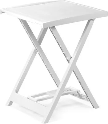 Tavolo pieghevole 50x47 cm bianco in polipropilene per esterno LENAK