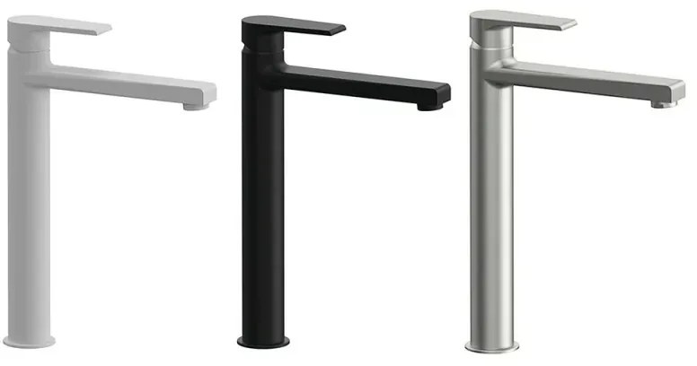 Miscelatore lavabo alto Mariani serie Artic in ottone spazzolato