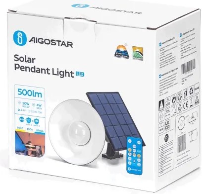 Aigostar - Lampadario solare LED su filo LED/3,2V 3000K/4000K/6500K IP65 + +TC