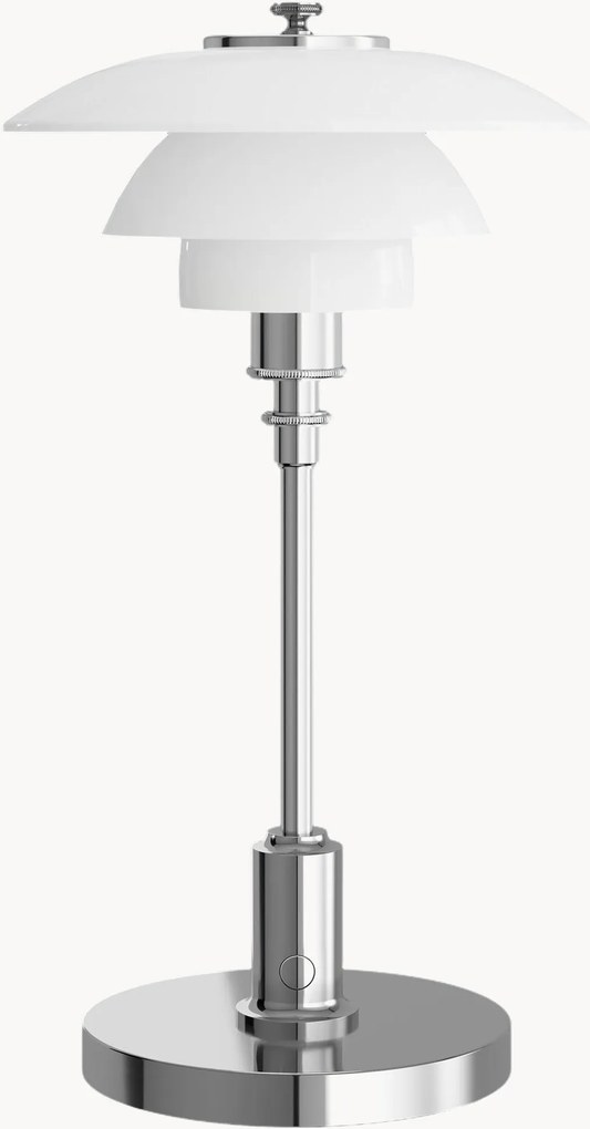 Lampada da tavolo portatile in vetro soffiato PH 1/1, dimmerabile