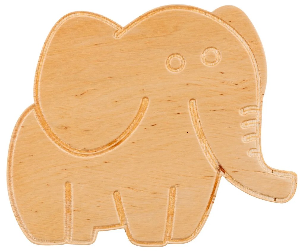 Applique Safari A Forma Di Elefante 1 Luce E14 In Compensato