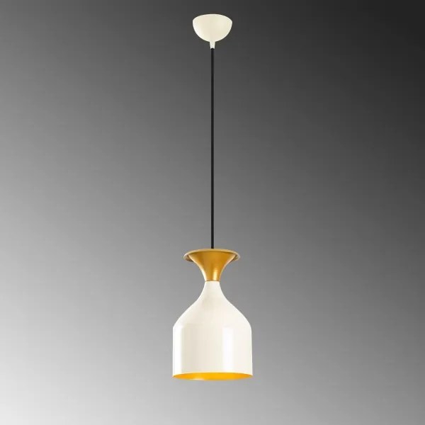 Lampada a sospensione SIVANI 1xE27/40W/230V bianco/ramato