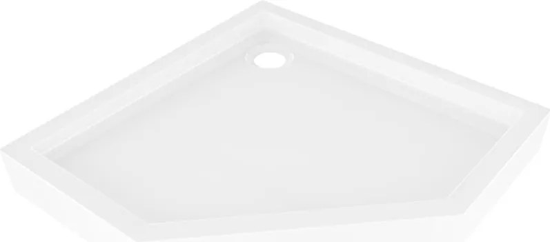 Mexen Flow+ piatto doccia pentagonale 100 x 100 cm, bianco lucido - 46P101010H