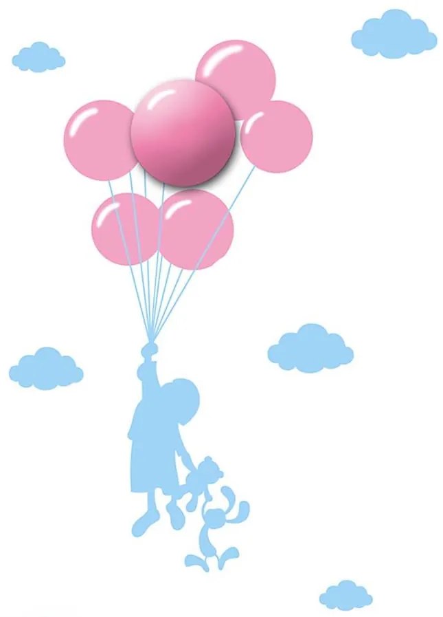 Applique a LED per bambini LED/1W/3xAAA palloncino