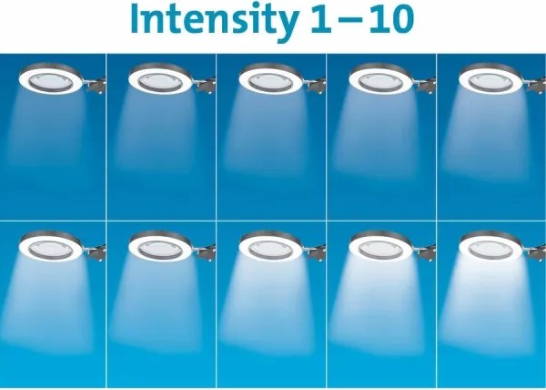 Extol - Lampada da tavolo LED dimmerabile con una lente d'ingrandimento LED/8W/5V 2900/4500/7500K nero