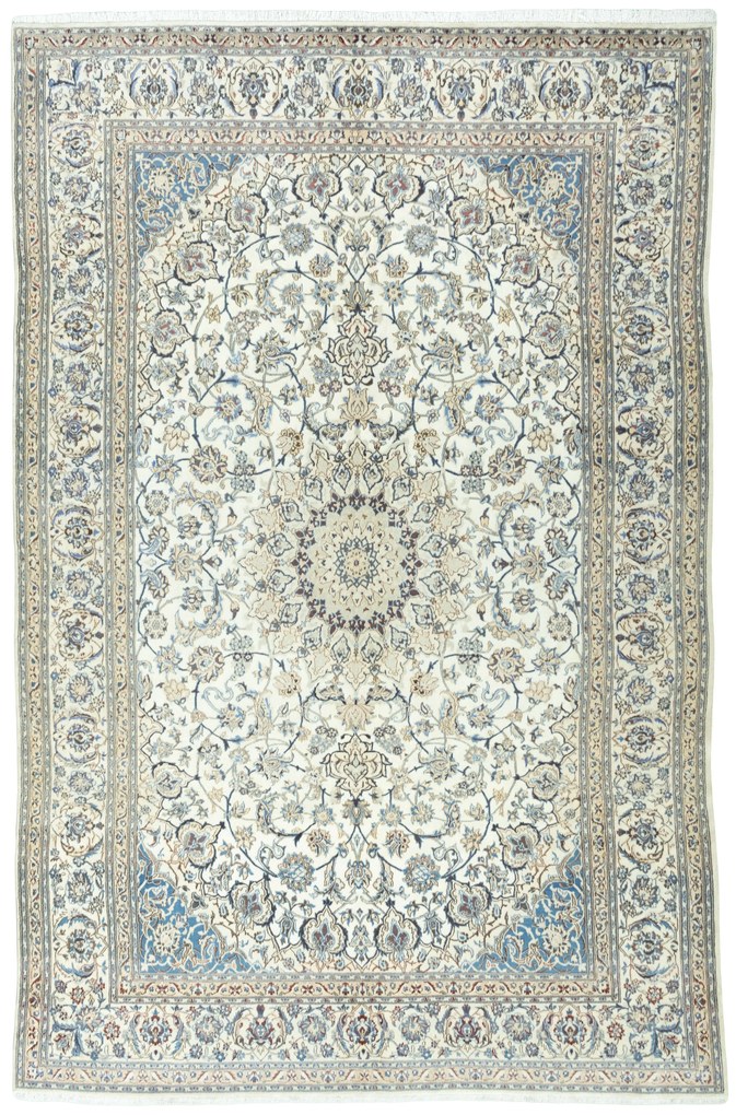 Nain Tappeto 210 x 330 Beige (Iran) Annodato A Mano