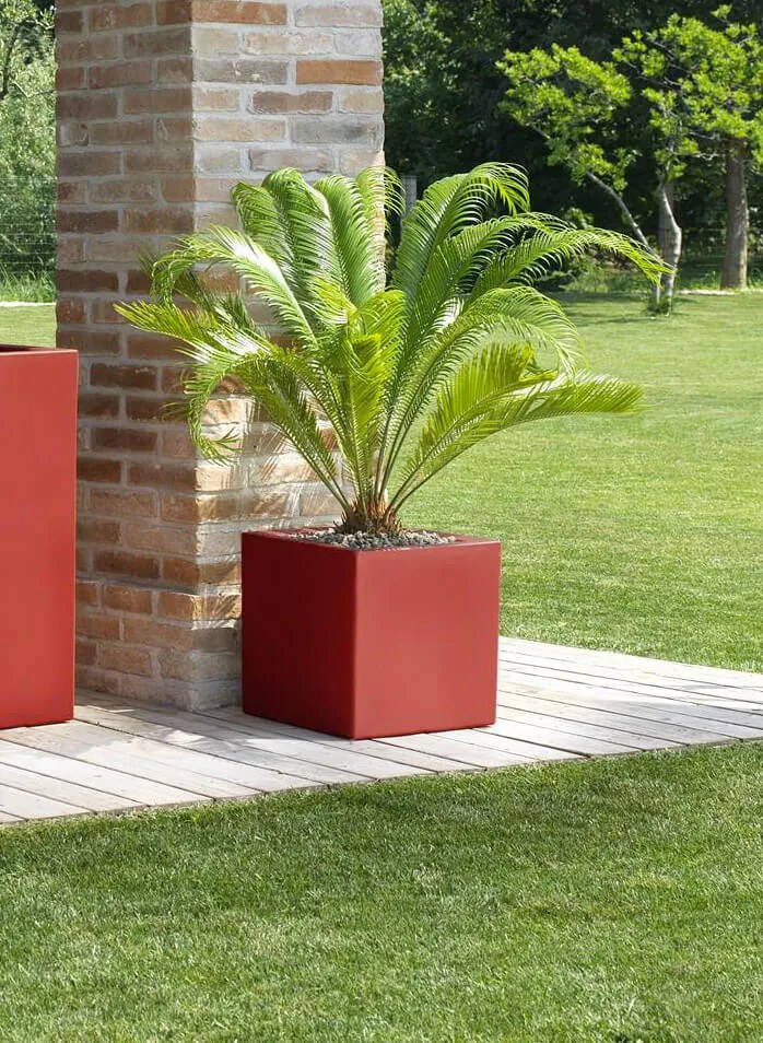 Vaso 50x50x50cm in Resina Tulli Schio Cubo Essential 50 Antracite...