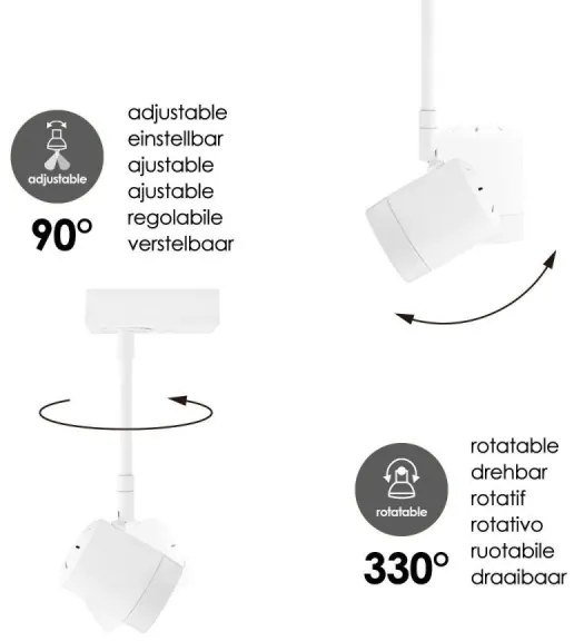 Faretto LED dimmerabile MANU 1xGU10/5,8W/230V bianco