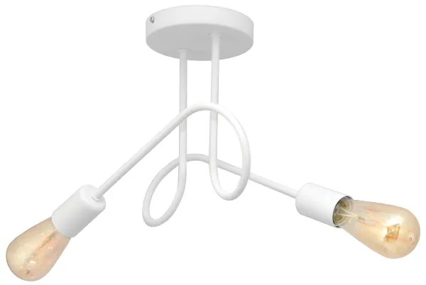 Lampadario a soffitto per bambini OXFORD 2xE27/15W/230V bianco