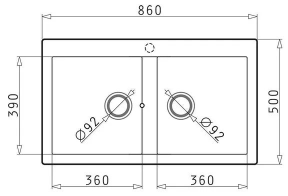 Lavello 1 vasca con gocciolatoio laterale destro o sinistro DELINIA Scirocco L 86 x L 50 cm avena