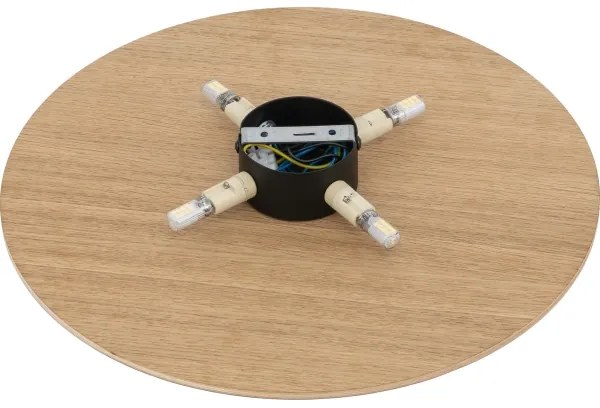 Applique LUNA 4xG9/8W/230V diametro 40 cm marrone