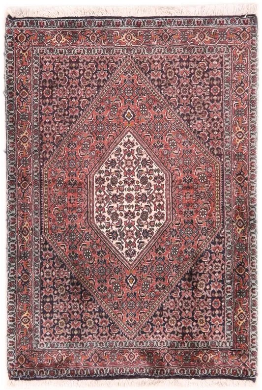 Bidjar Tappeto 70 x 110 Rosso (Iran) Annodato A Mano