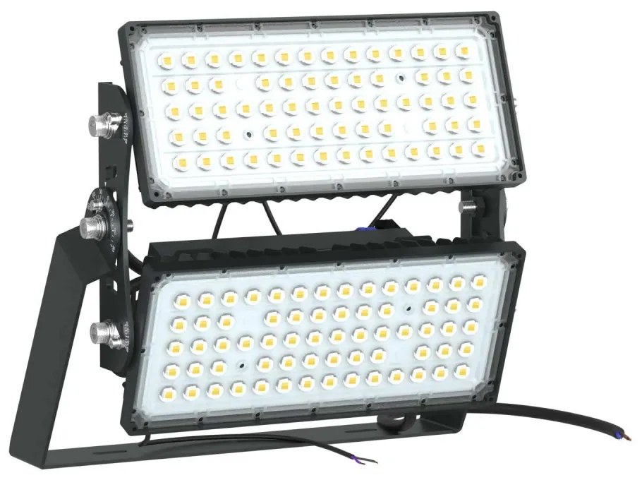 Faro Modulare LED 400W IP66, 167lm/W, Dimmerabile DALI - INVENTRONICS Colore Bianco Naturale 4.000K, Scegli l'angolo di illuminazione 30°, Scegli le staffe dei moduli Orientabili