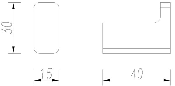 OMNIRES NL80110BL - Gancio a muro NELSON opaco nero