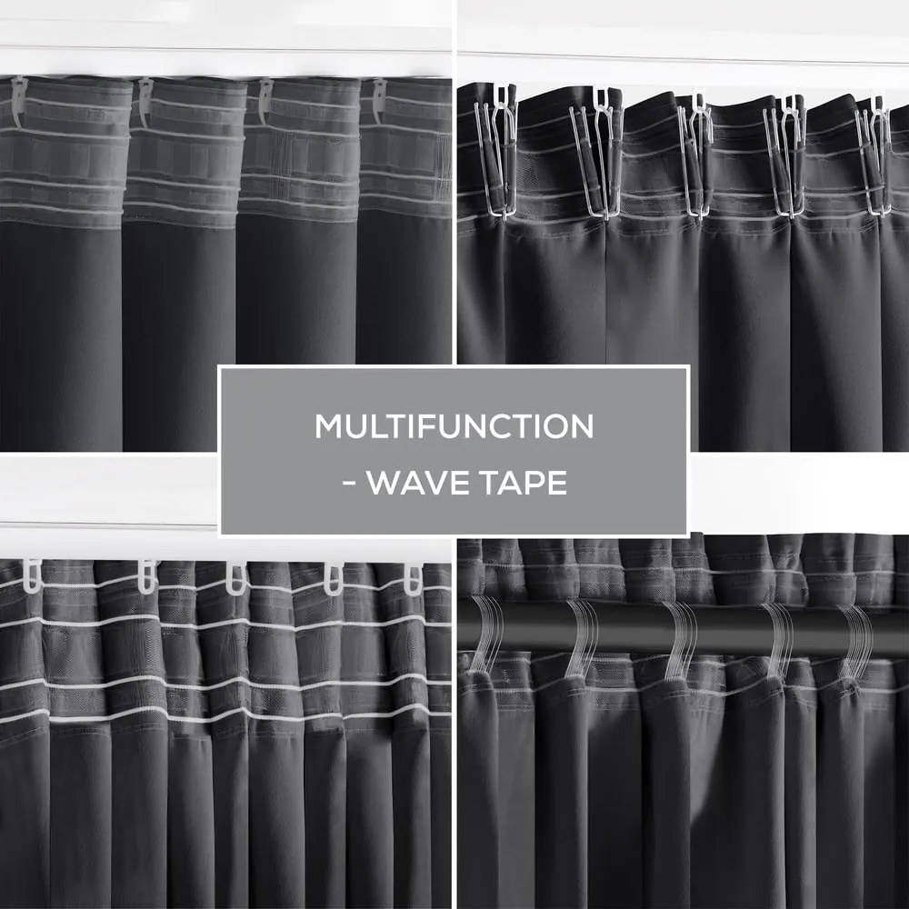 Tenda parzialmente oscurante grigio scuro 140x245 cm Kierra – Restilo