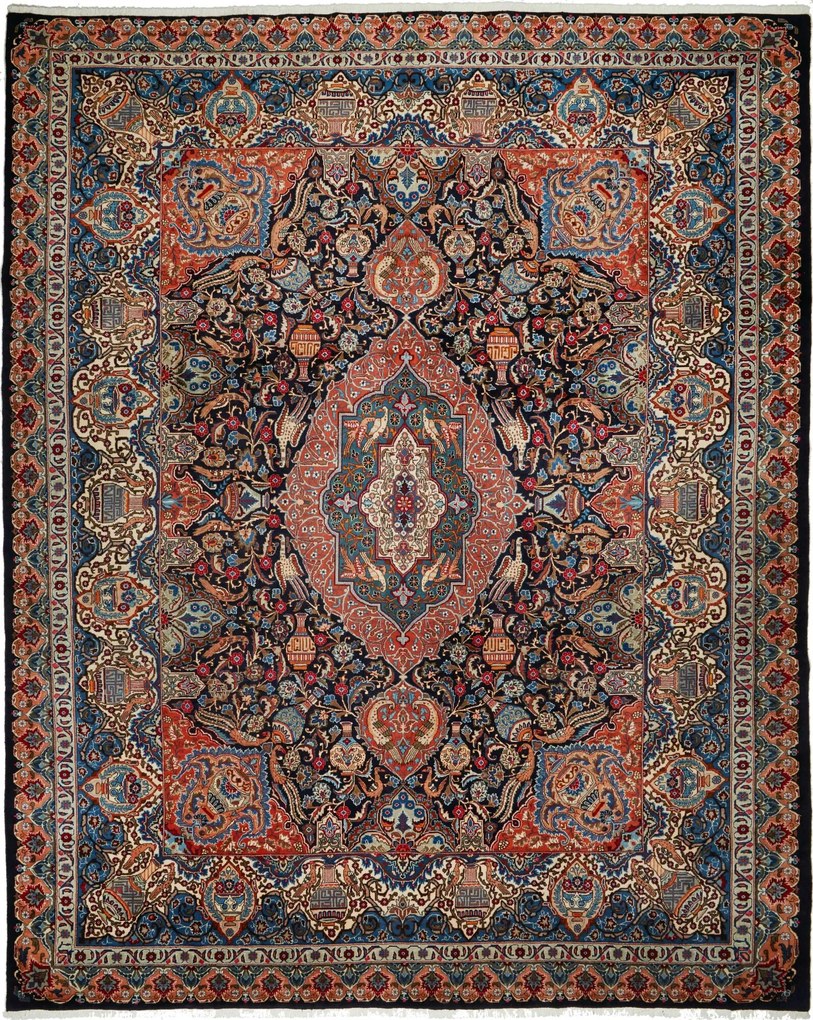 Kashan Tappeto 300 x 370 (Iran) Annodato A Mano