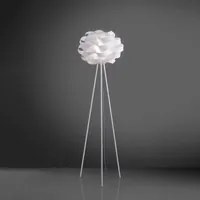 Lampada Da Terra Con Treppiede 1 Luce Cloud In Polilux Bianco Made In Italy