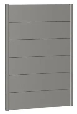 Frangivista in acciaio BIOHORT grigio quarzo metallizzato L 96 x H 137 cm, spessore 44 mm